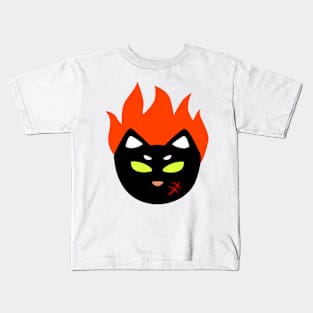 fiery cat Kids T-Shirt